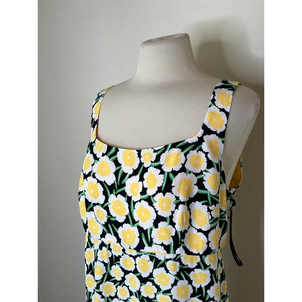NWOT DVF Diane Von Furstenberg   DRESS Sz 12 Yellow Poppy floral - Picture 4 of 9